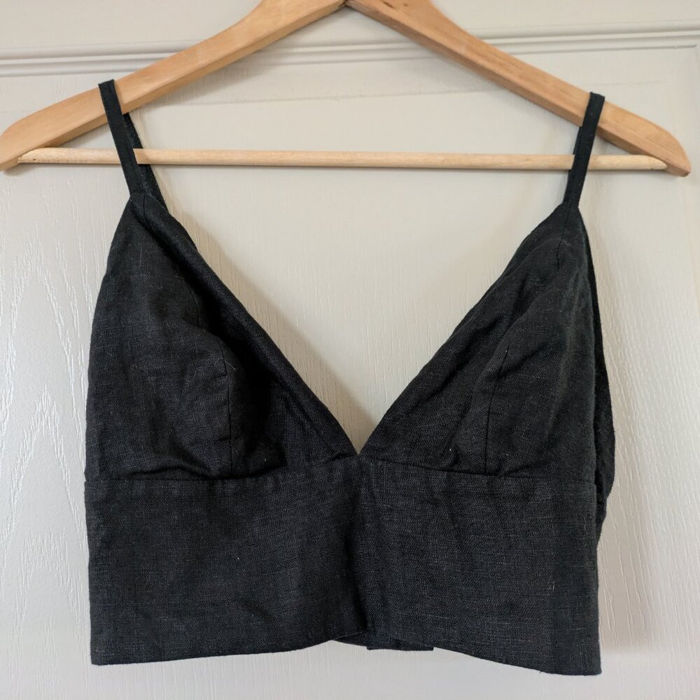 Banana Republic Black Crop Cami Tank Top